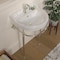 Whitehaus Collection 22 in Console Sink With Semi-Circular Bowl, Single Faucet Drilling, Brass Leg Supports and Overflow WHV022-L32-1H-PN - alternate 7
