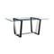 Homeroots 72" Clear And Black Glass And Iron Sled Base Dining Table 569430 - alternate 1