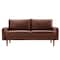 Homeroots Pink Contemporary Velvet Sofa with Side Pockets 473448 - alternate 5