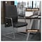 Leisuremod Aleen Office Chair in Upholstered Leather and Iron Frame, Black AGO19BLL - alternate 6