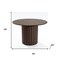 Homeroots 46" Brown Wood Pedestal Base Round Top Dining Table 720644 - alternate 6
