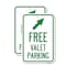 Signmission Free Valet Parking with Upper Right Arrow, 12'' X 18'' 2 Signs, Heavy Gauge Aluminum, 2PK A-1218-2PACK-23940 - alternate 1