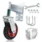 Powertec 6in Spring Loaded Gate Wheel, 500lbs Swivel Caster Wheel, 360° Rotation Castor 17221 - alternate 1