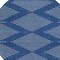 Homeroots 8' Navy Blue And Ivory Round Geometric Washable Indoor Outdoor Area Rug 598600 - alternate 8
