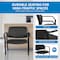 Office Star Products Big and Tall Guest Chair in Dillon Black Fabric with soft PU Arms, Sturdy Black Metal Chair 55051B-R107 - alternate 9