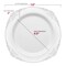 Smarty Had A Party 7.5" White with Silver Fancy Round Disposable Plastic Salad Plates, 120PK 8887-WHS-CASE - alternate 7