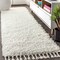 Jonathan Y Mercer Shag Plush Tassel White 2 ft. x 8 ft. Runner Rug MCR100A-28 - alternate 1