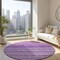 Homeroots 8' Purple Eggplant And Lilac Round Striped Washable Indoor Outdoor Area Rug 577795 - alternate 7