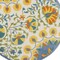 Homeroots 5' Ivory Blue Yellow And Orange Round Floral Indoor Outdoor Area Rug 546812 - alternate 9