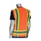 Pip ANSI Type R Class 2 Two-Tone Eleven Pocket Mesh Surveyors Vest 302-0500M-OR/L - alternate 2