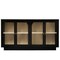 Homeroots 59in Black Wood Accent Cabinet With Four Doors 716316 - alternate 1