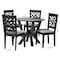 Baxton Studio Elise Modern Grey Fabric and Dark Brown Finished Wood 5-Piece Dining Set 255-9402-10900-ZORO - alternate 10