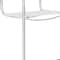 Homeroots 30" White and Silver Leather and Steel Bar Height Bar Chair 667641 - alternate 6