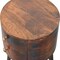 Homeroots 20" Brown Solid Wood Round Two Drawer Nightstand 651618 - alternate 18