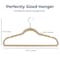 Serenelife Velvet Non-Slip Heavy Duty Adult Hangers, Ultra-Thin Space Saving, 360 Deg Swivel Hook, Ivory, 100PK SLHVELIVOR100 - alternate 5
