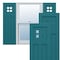 Ekena Millwork True Fit PVC San Antonio Mission Style Fixed Mount Shutters, Antigua, 12W x 36H, PR TFP001ST12X036AN - alternate 1