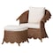 Bali & Pari Detta Natural Rattan Chair and Ottoman Set 263-14482-14483-ZORO - alternate 1