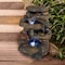 Pure Garden 3-Tier LED Waterfall Fountain, Brown 50-0006 - alternate 6