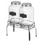 Basicwise 2-Pcs Glass Drink Dispenser Set with Metal Stand, Stainless Steel Spigots and Chalkboard Signs - QI004713.CHK - alternate 10