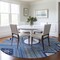 Homeroots 8' Blue Gray And Ivory Round Tribal Washable Indoor Outdoor Area Rug 598102 - alternate 7