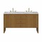 James Martin Vanities Hudson 60" Double Vanity, Honey Oak w/ 3 CM Carrara Marble Top 435-V60D-HNO-3CAR - alternate 1