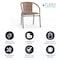Flash Furniture Brown Rattan Indoor-Outdoor Stack Chair TLH-037-DK-BN-GG - alternate 10