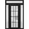 Vdomdoors Front Exterior Prehung FiberGlass Door Frosted Glass / Manux 8312 Matte Black / Transom Window / Of MANUX8312EXD-BLK-W36 x H80+14-RH - alternate 4