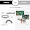 Morvat 1/2" x 3FT Premium Silver Stainless Steel Garden Hose with on/off Valve MOR-SS-HOSE-3-A - alternate 6