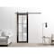 Sartodoors Sturdy Barn Door Frosted Tempered Glass Planum 2122 Black 32x84 Solid Core Modern Interior PLANUM2122BD-B-CA-32 x 84 - alternate 7