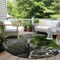 Homeroots 8' Round Green Round Abstract Washable Non Skid Indoor Outdoor Area Rug 559456 - alternate 9