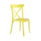 Homeroots Set of Four Yellow Heavy Duty Plastic Cross Back Dining Side Chairs 565180 - alternate 6