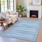 Homeroots 10' X 14' Sky Blue And Ivory Striped Washable Indoor Outdoor Area Rug 631520 - alternate 8