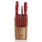 Martha Stewart 14 Piece Stainless Steel Cutlery Set in Red with Acacia Wood Storage Block 122061.14 - alternate 8