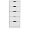 Homeroots 18" White Five Drawer Dresser 518180 - alternate 1