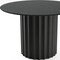 Homeroots 46" Black Solid Wood Pedestal Base Round Top Dining Table 721076 - alternate 6