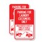 Signmission Parking for Laundry Customers Only - Unauthorized Vehic, 12'' X 18'', Heavy Gauge Aluminum, 2PK A-1218-2PACK-23443 - alternate 1