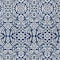 Homeroots 10' X 14' Navy Blue And Ivory Damask Washable Indoor Outdoor Area Rug 595174 - alternate 9