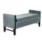 Homeroots 20" Slate Blue Upholstered Velvet Bench with Shoe Storage 530658 - alternate 9