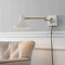 Jonathan Y Hygge 16" Swing Arm 1-Light Modern Midcentury Iron USB Charging Port LED Sconce, White/Brass Gold JYL1302A - alternate 15