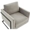 Leisuremod Lincoln Velvet Accent Armchair with Black Frame, Light Grey LAB31LGR - alternate 6
