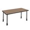 Regency Kee Height Adjustable Mobile Classroom Activity Table, 48 in W, 24 in L, Noble Oak MT4824NOAPCGY - alternate 5