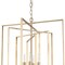Homeroots Antiqued Gold Geometric Four Light Metal Dimmable Chandelier 611358 - alternate 5