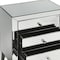 Homeroots 24" Clear Glass Three Drawer Chest 389759 - alternate 5