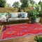 Homeroots 8' X 10' Red Geometric Machine Braided Distressed Area Rug With UV Protection 555630 - alternate 7