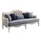 Homeroots 88" Cream Linen Damask Sofa And Toss Pillows With White Legs 491311 - alternate 1