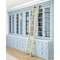 Quiet Glide 8.06 ft. Maple Sunburst Wheel Brushed Satin Brass Rolling Hook Removable Ladder, 12 ft. Rail QG.510-8MA-12-H.06B - alternate 1