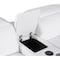 Homeroots White Italian Leather 4 Power Reclining L Shaped Eight Piece Corner Sectional With Console 544998 - alternate 9