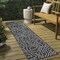 Jonathan Y Nolan Modern Coastal Organic Shapes Black/Cream 2 ft. x 8 ft. Indoor/Outdoor Runner Rug TSN307B-28 - alternate 1
