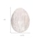 Homeroots 18" X 14" White Reclaimed Wood Egg Shaped Wall Decor 384895 - alternate 5