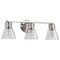 Nuvo Gianna, 3 Light Vanity, Brushed Nickel Finish, Clear Glass 60/8333 - alternate 1